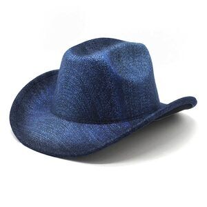 3934 Denim Cowboy Hat Y2k Western For Women Men Washed